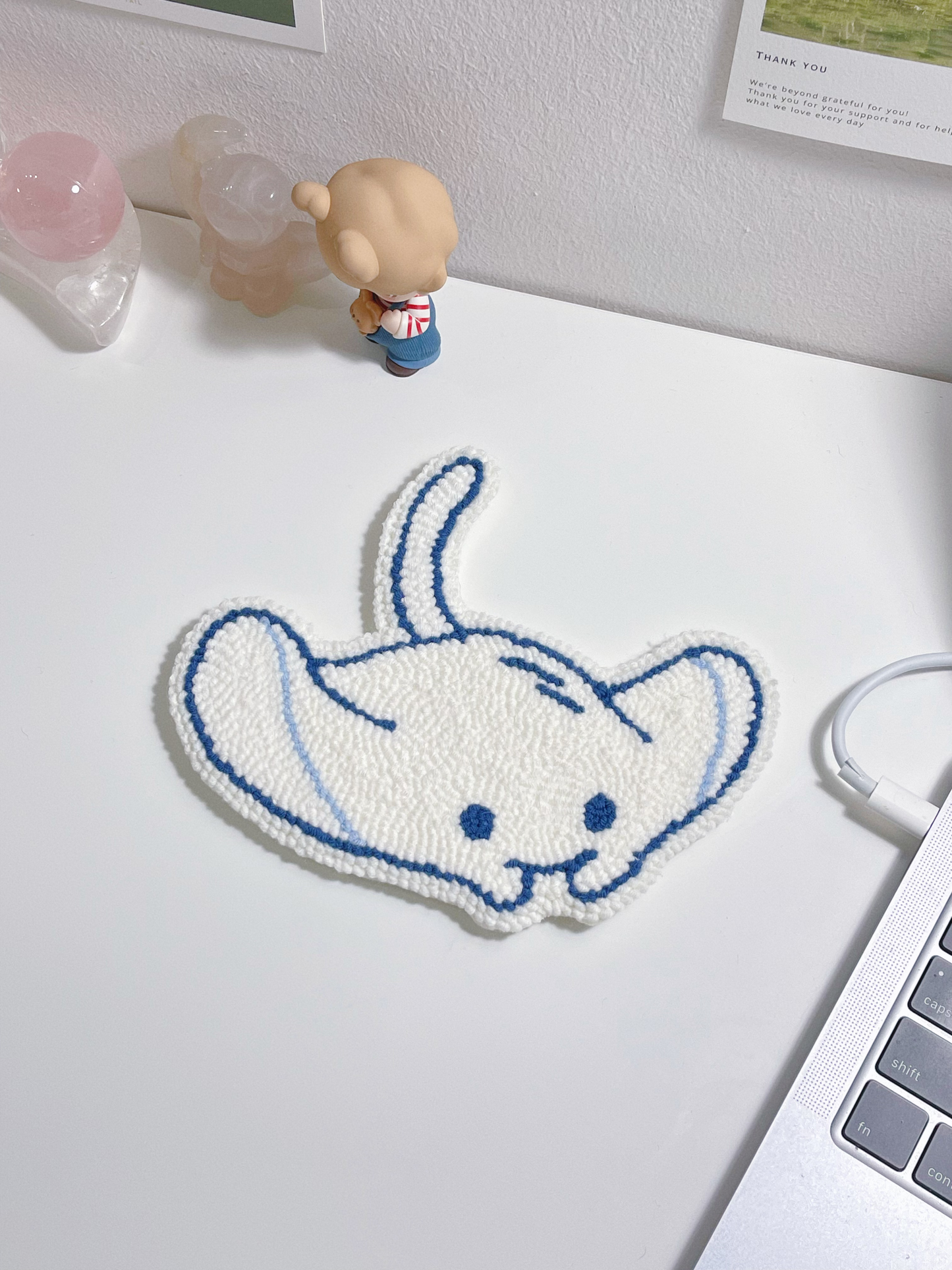 manta ray mug rug ⊹