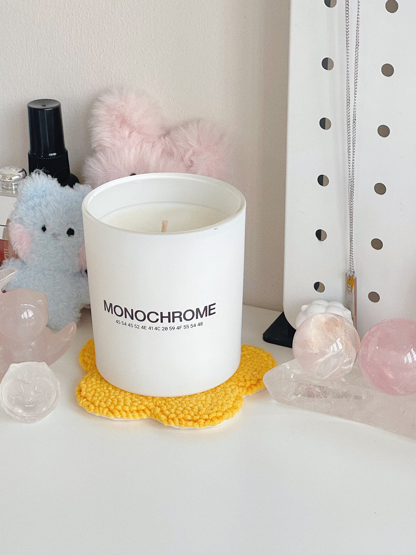 classic flower mug rug ⊹