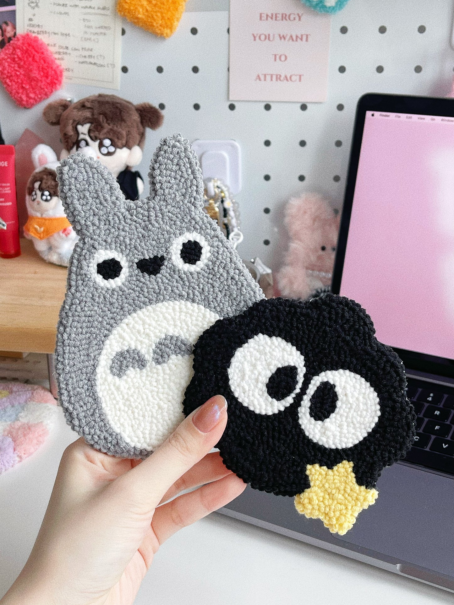 totoro | susuwatari mug rug ⊹
