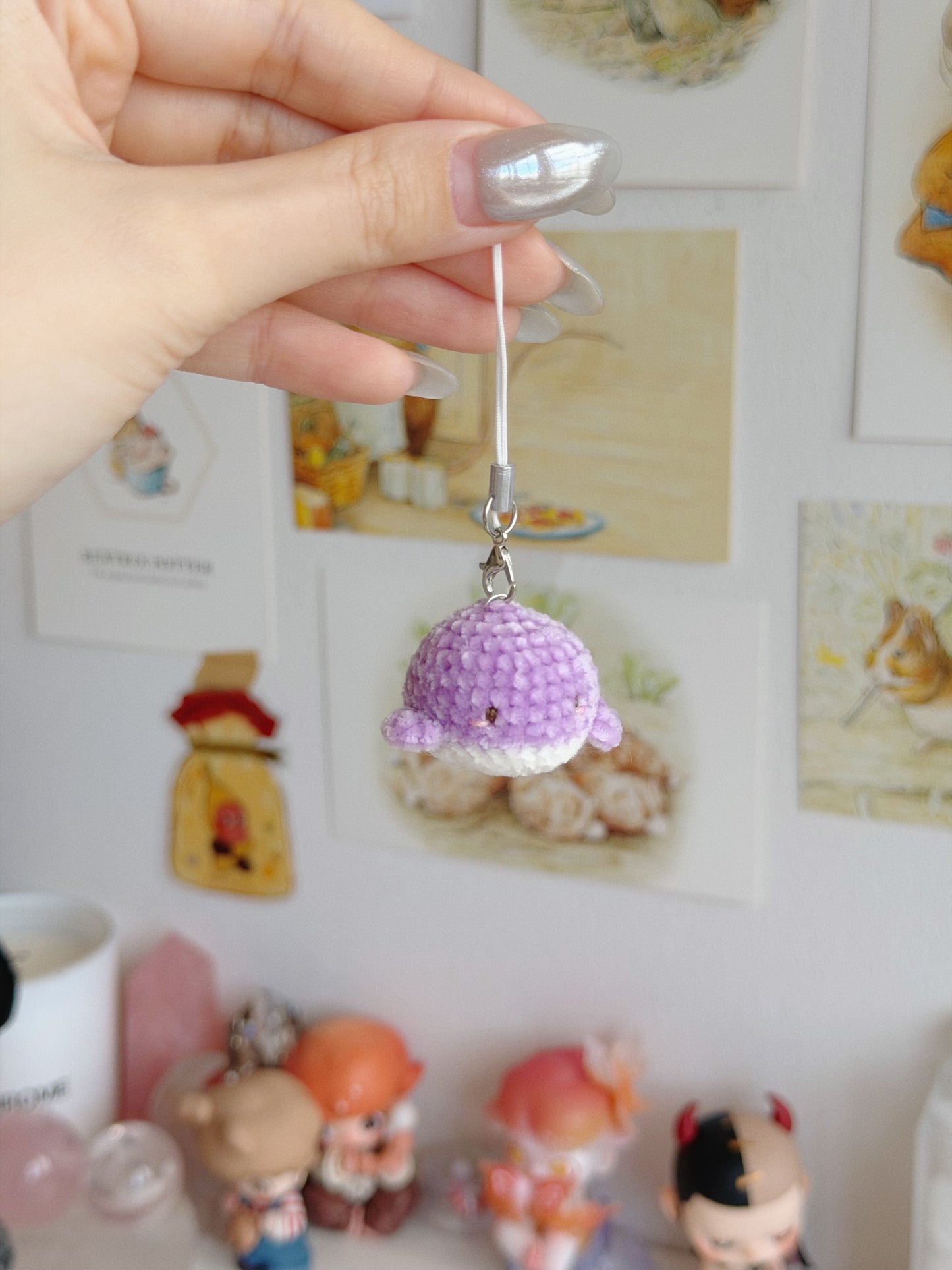 mini bora whale charms ⋆˙⟡