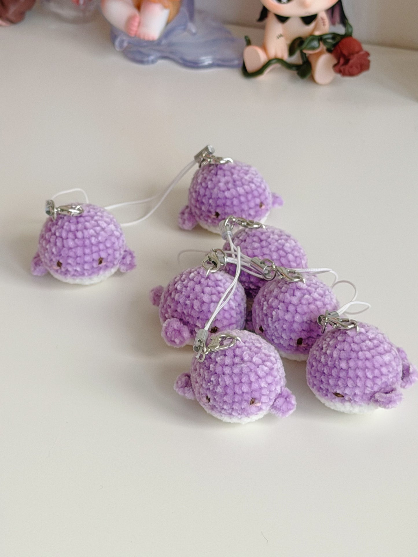 mini bora whale charms ⋆˙⟡