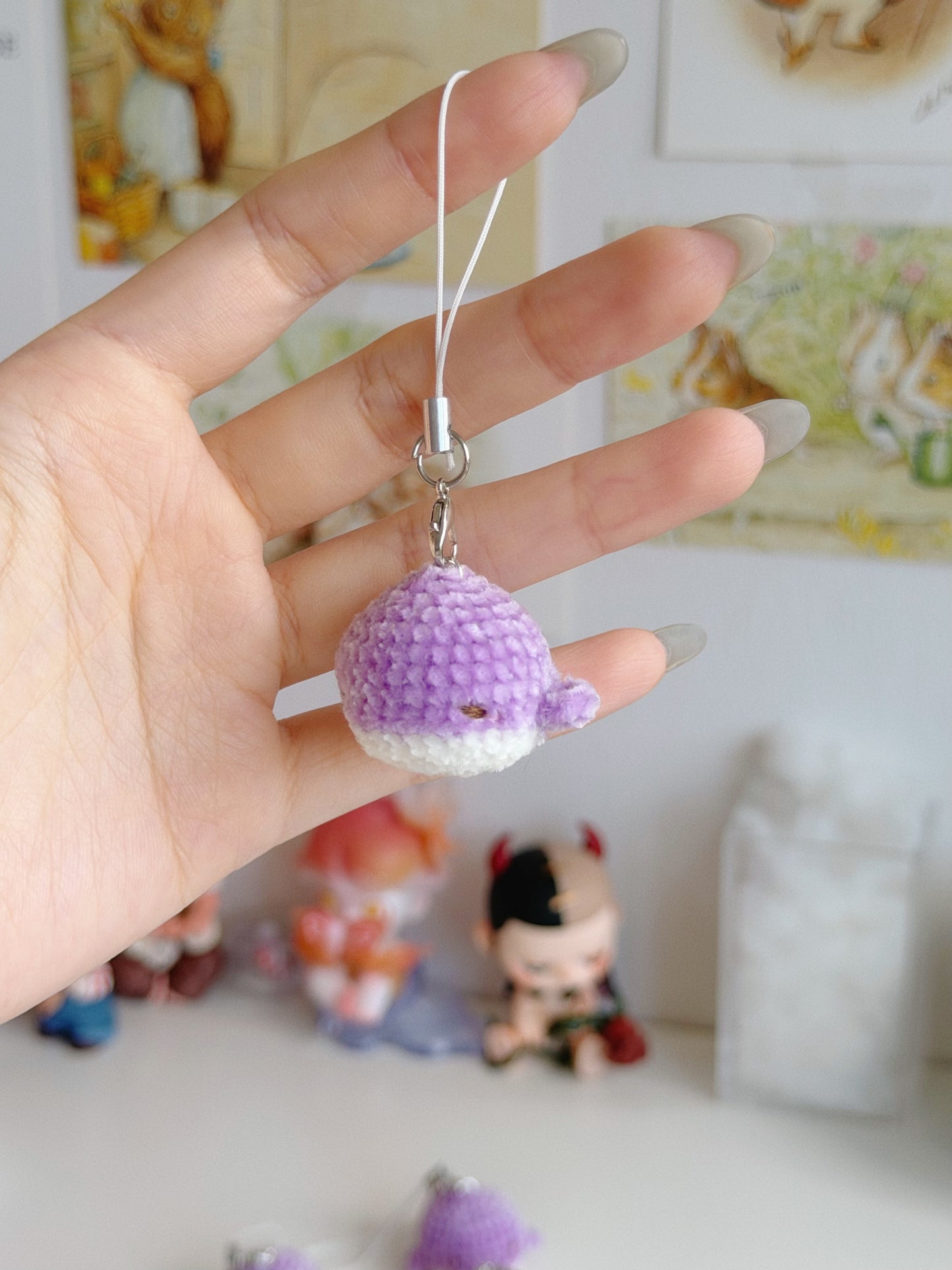 mini bora whale charms ⋆˙⟡