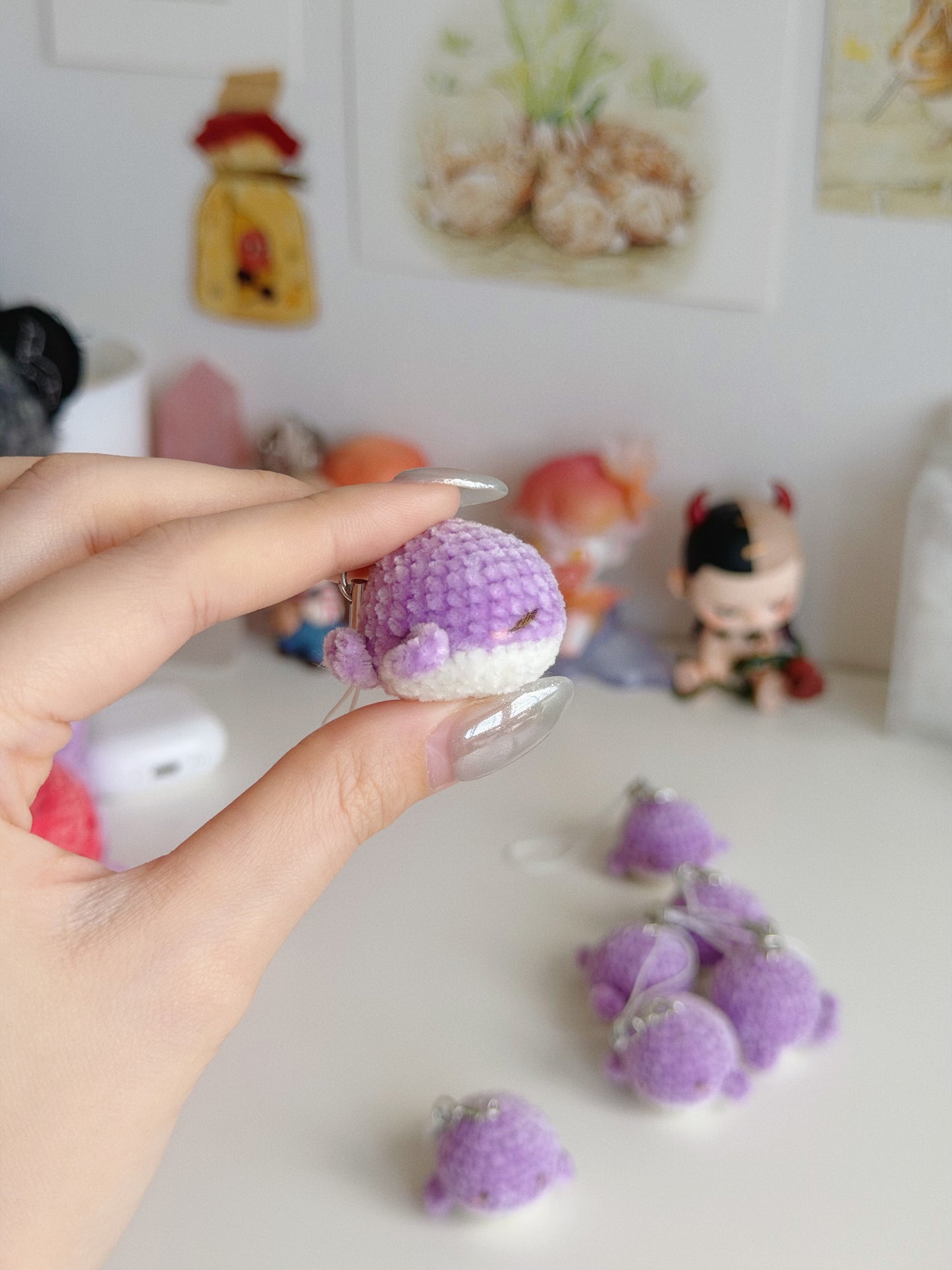 mini bora whale charms ⋆˙⟡