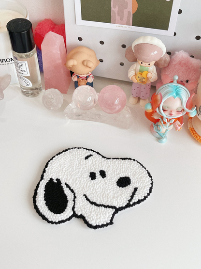 snoopy mug rug ⊹