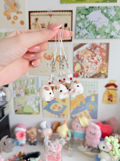 crochet mini poro keychain ⋆˙⟡
