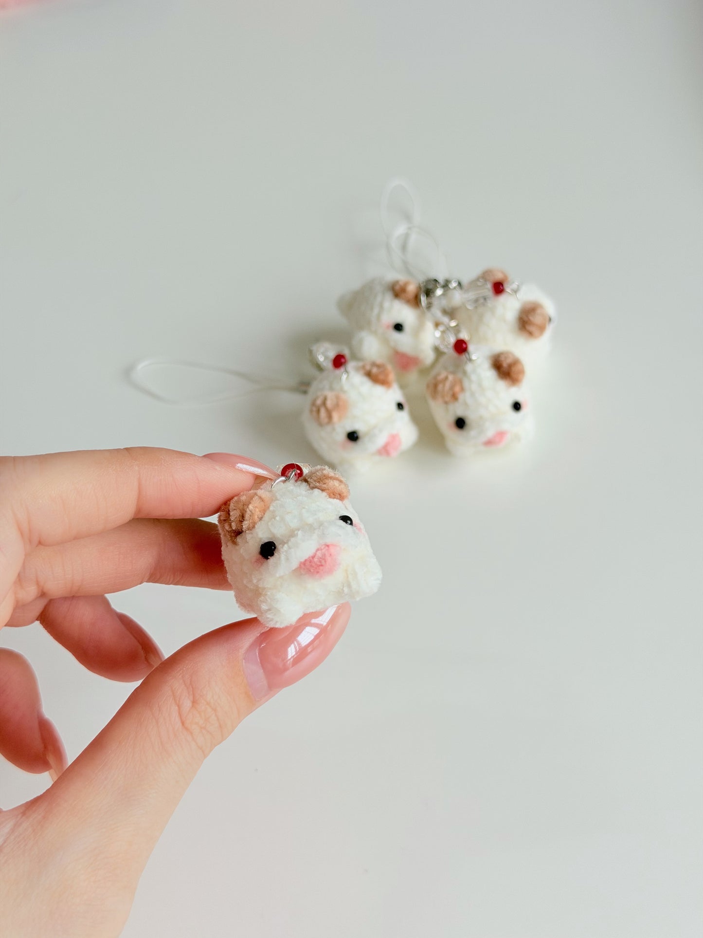 crochet mini poro keychain ⋆˙⟡