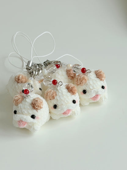 crochet mini poro keychain ⋆˙⟡