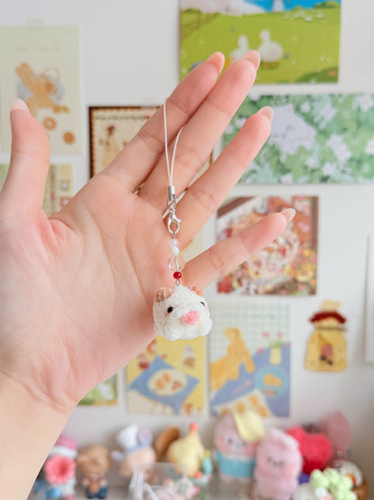 crochet mini poro keychain ⋆˙⟡