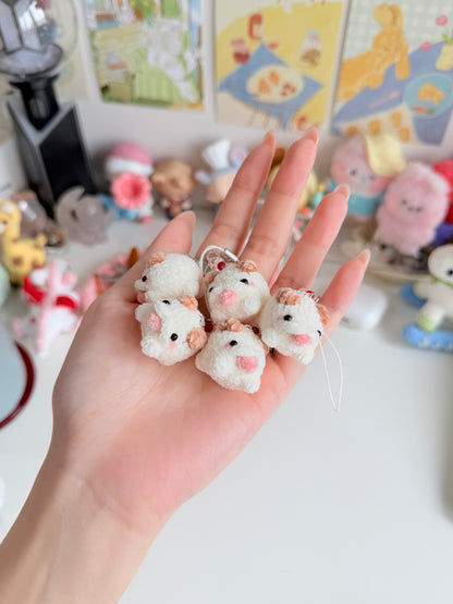 crochet mini poro keychain ⋆˙⟡