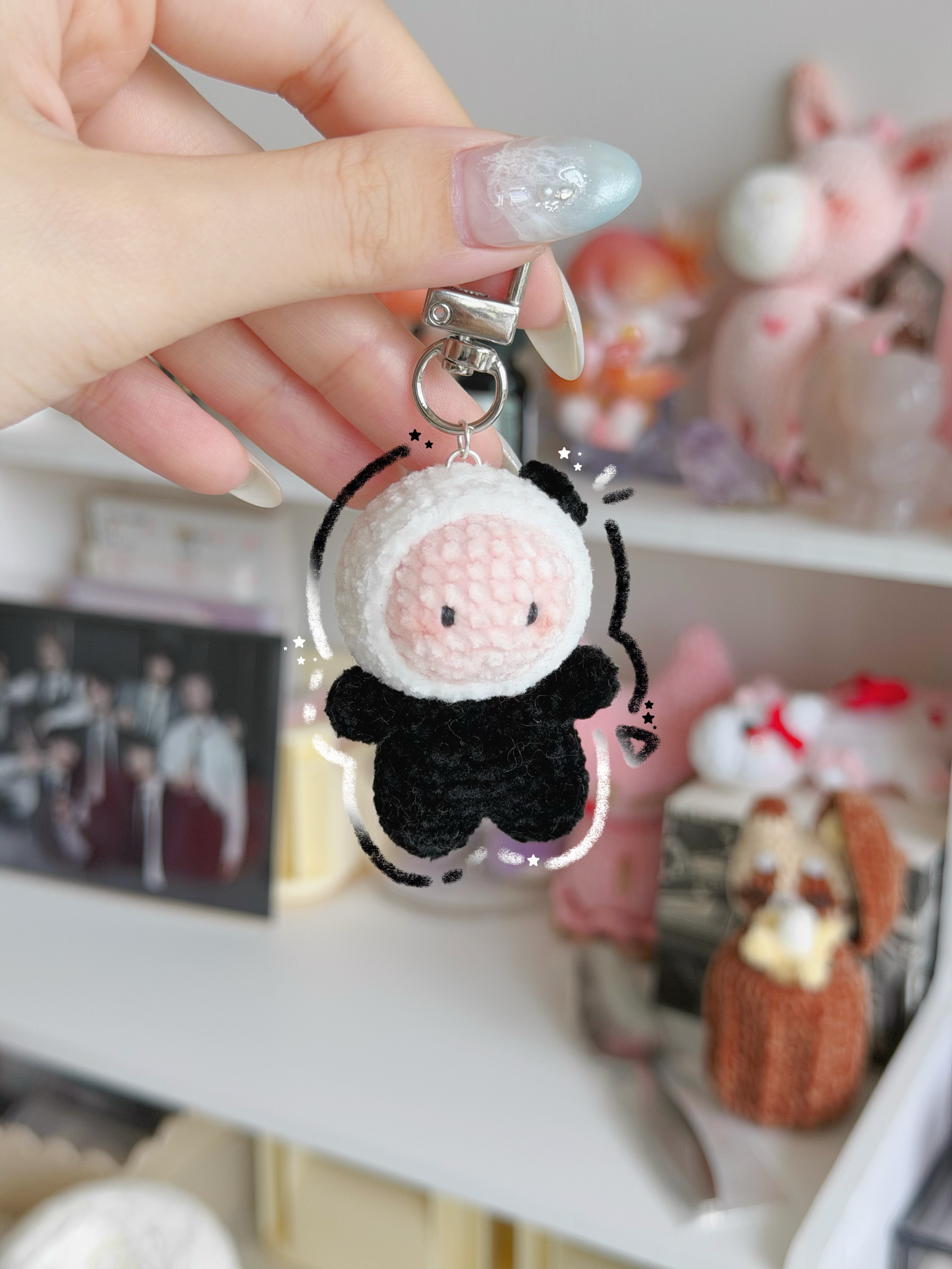 baby amibam keychain ⋆˙⟡