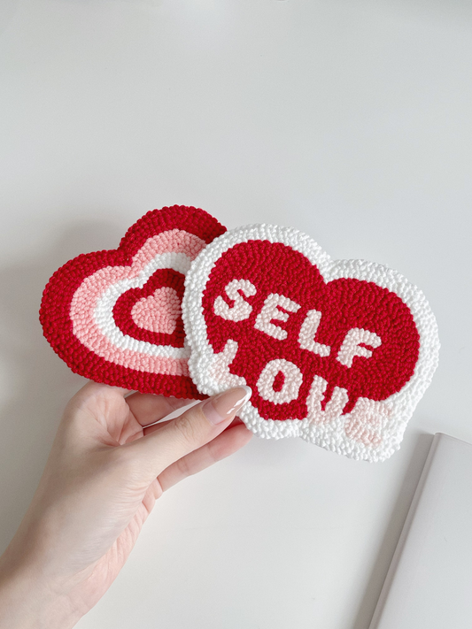 self love mug rug ⊹